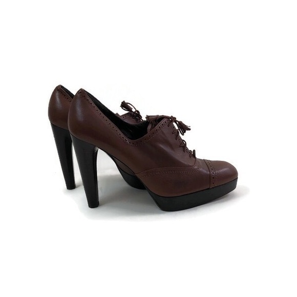 Stuart Weitzman Shoes - Stuart Weitzman Sz 10 Brown Leather Lace up Heels